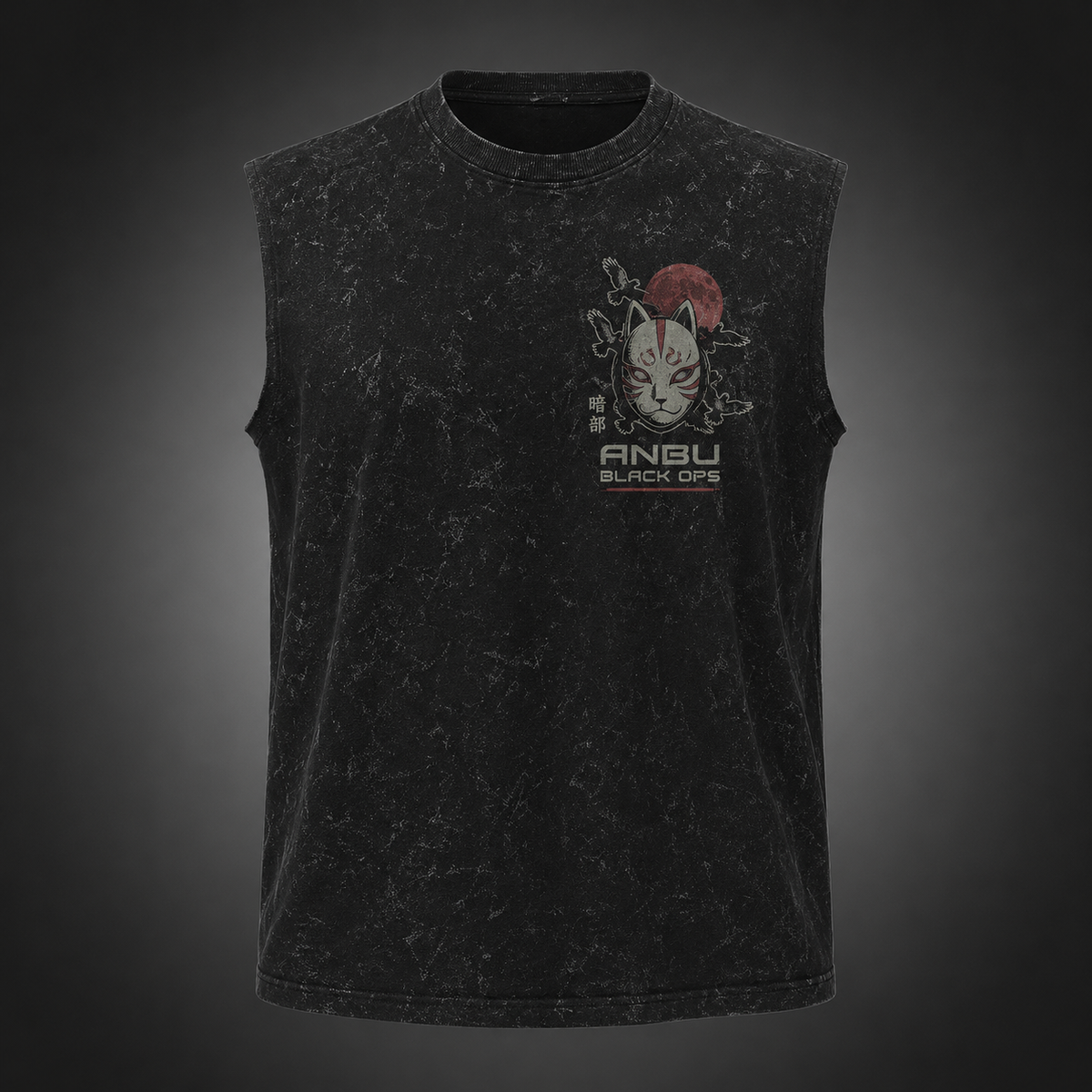 Naruto Anime Tank Top - Shadow Enforcer Acid Wash Vest
