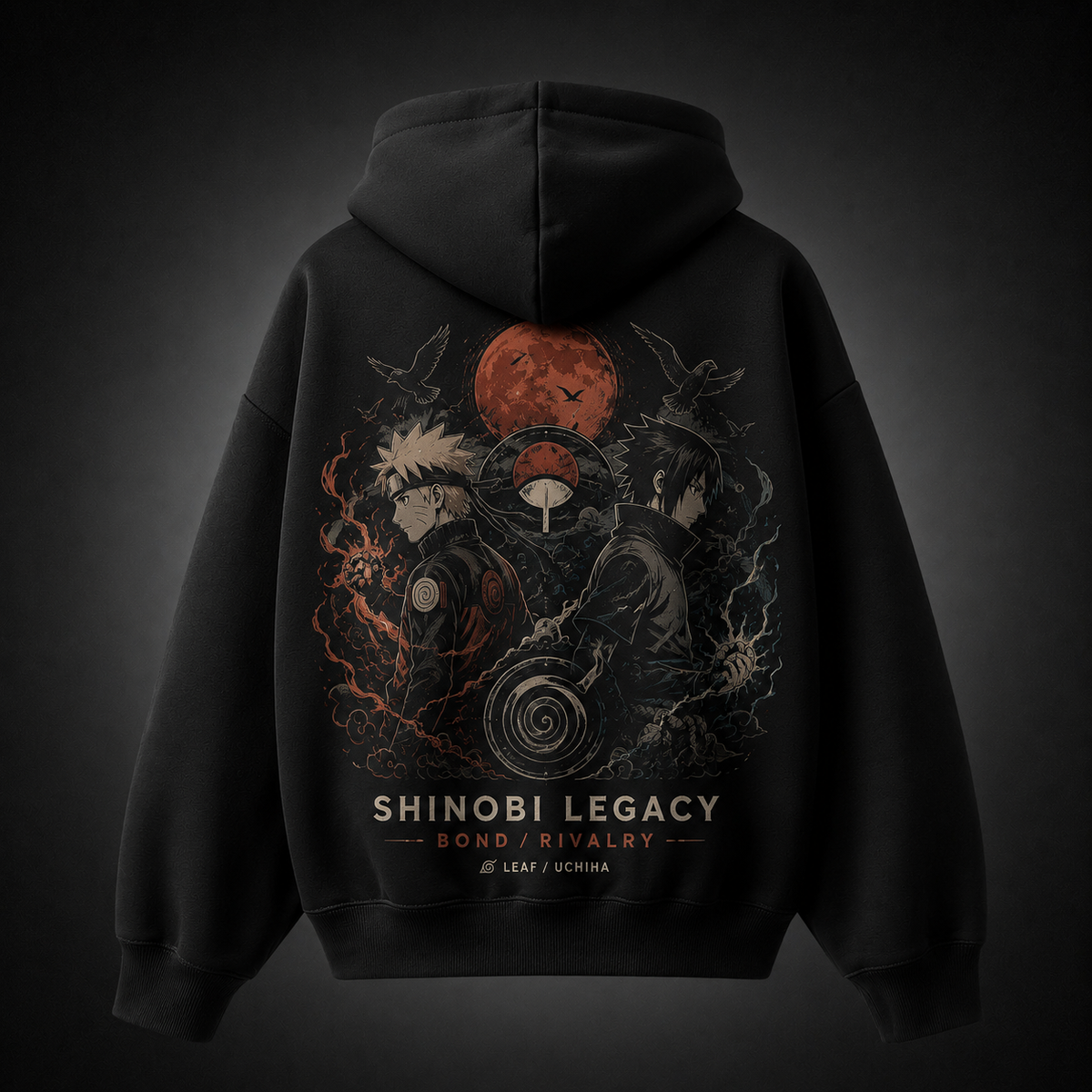 Naruto Uzumaki & Sasuke Uchiha Naruto Anime Hoodie - Bond And Rivalry