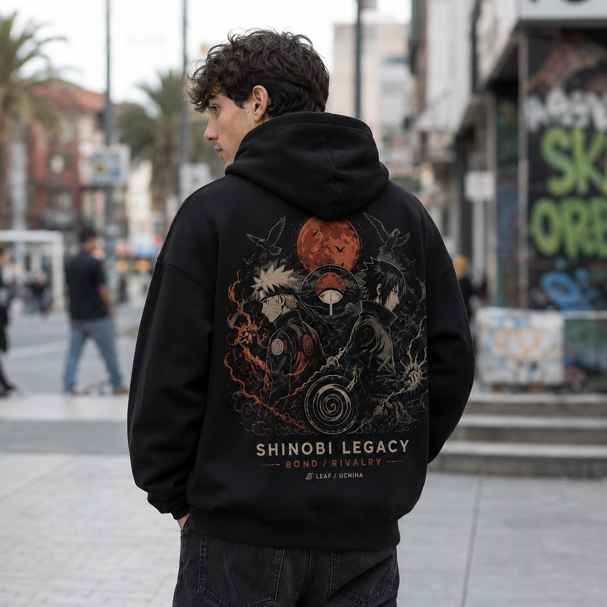 Naruto Uzumaki & Sasuke Uchiha Naruto Anime Hoodie - Bond And Rivalry