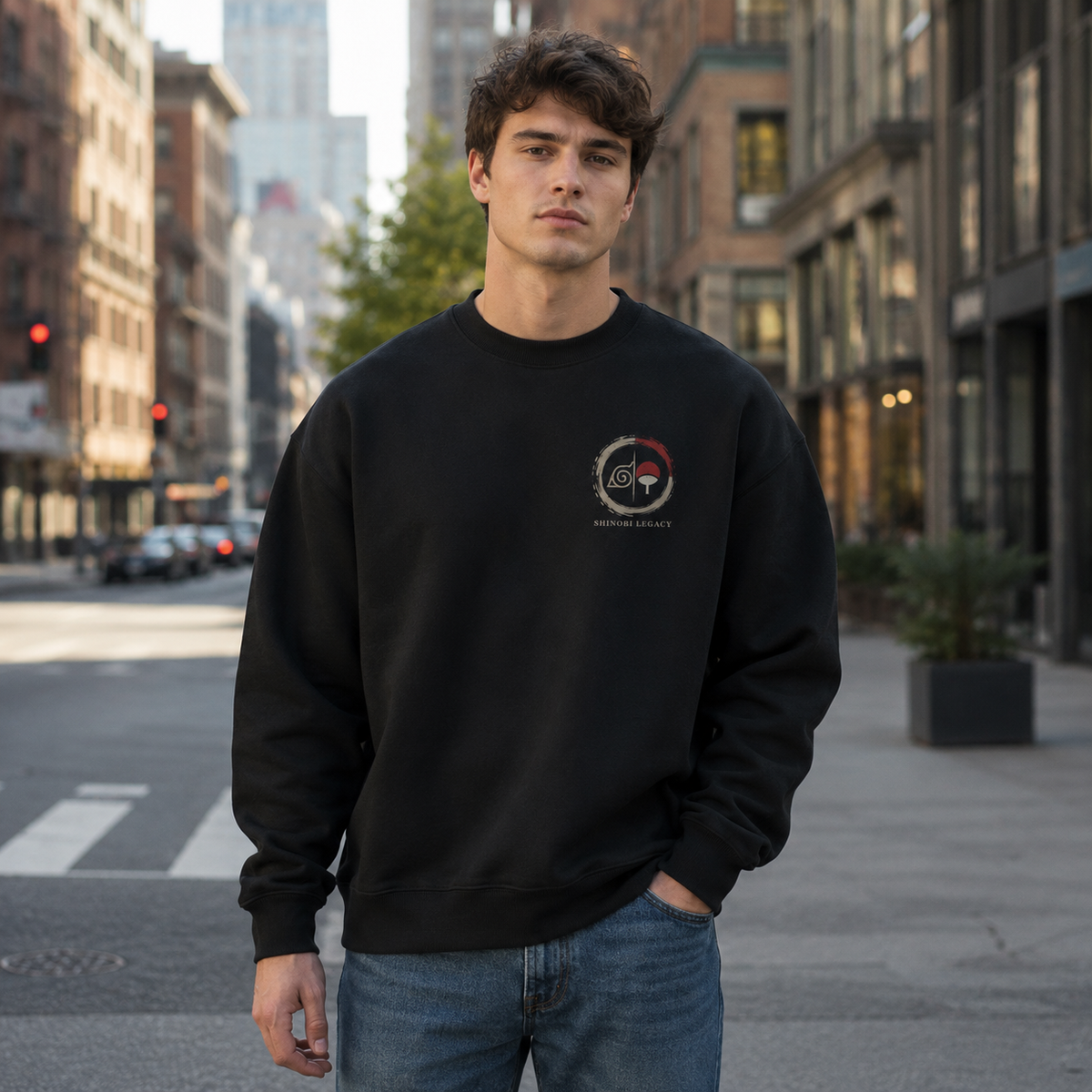Naruto Uzumaki & Sasuke Uchiha Naruto Anime Sweatshirt - Valley Of Destiny - Style 07