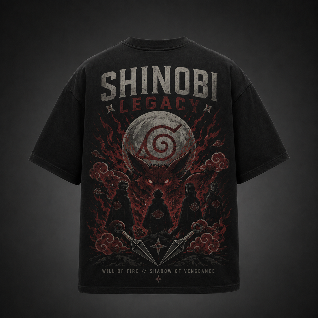Naruto Anime Graphic Tee - Will Of Fire