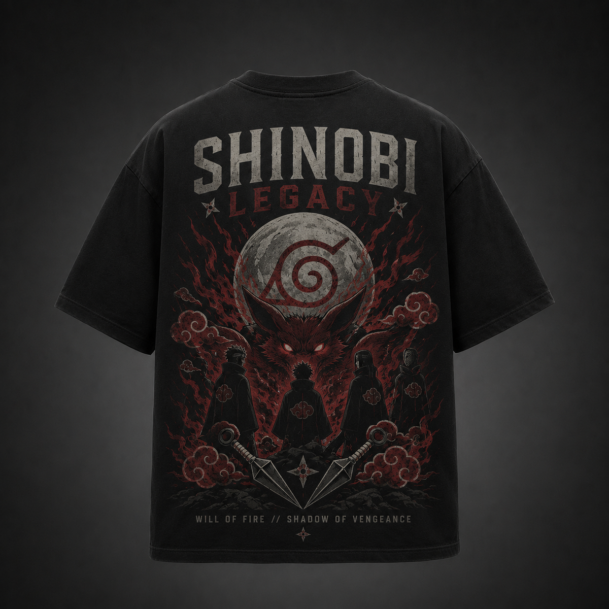 Naruto Anime Graphic Tee - Will Of Fire