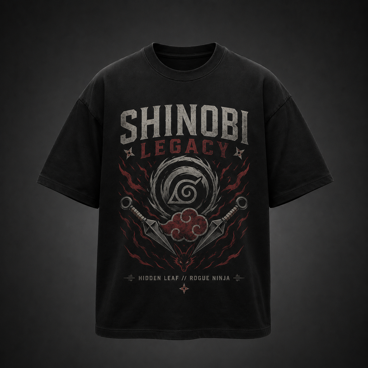 Naruto Anime Graphic Tee - Will Of Fire