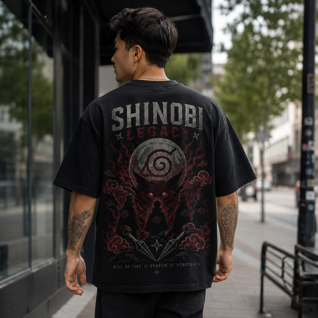 Naruto Anime Graphic Tee - Will Of Fire