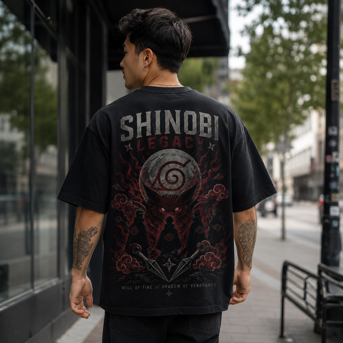 Naruto Anime Graphic Tee - Will Of Fire