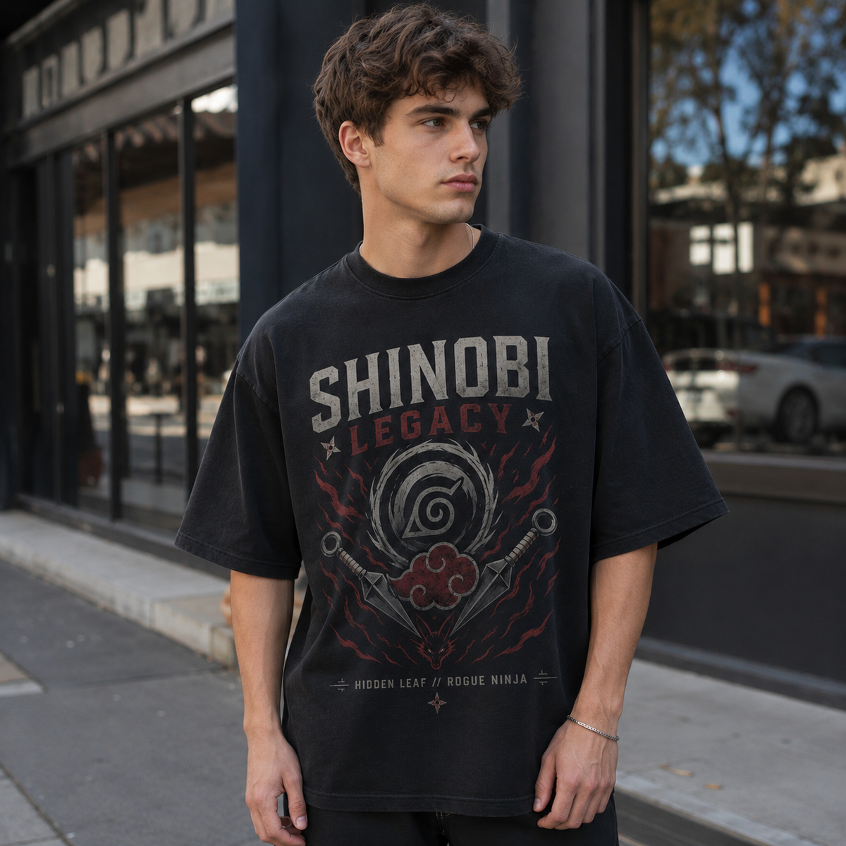 Naruto Anime Graphic Tee - Will Of Fire
