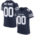 Custom Football Jersey - Navy White-Light Gray Mesh - Style Navy0015