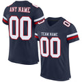 Custom Football Jersey - Navy White-Red Mesh - Style Navy0080