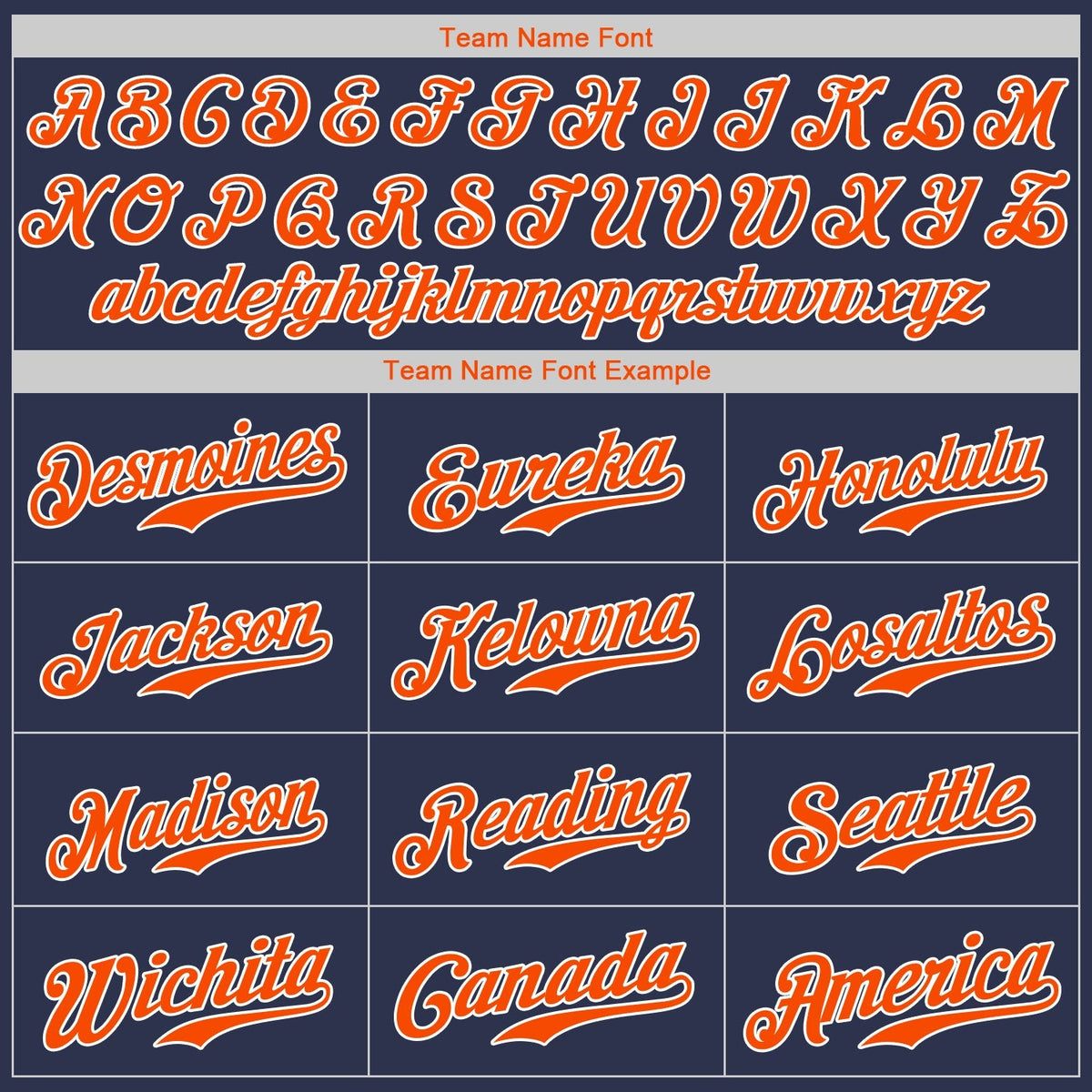 Custom Baseball Jersey - Navy Orange-White
