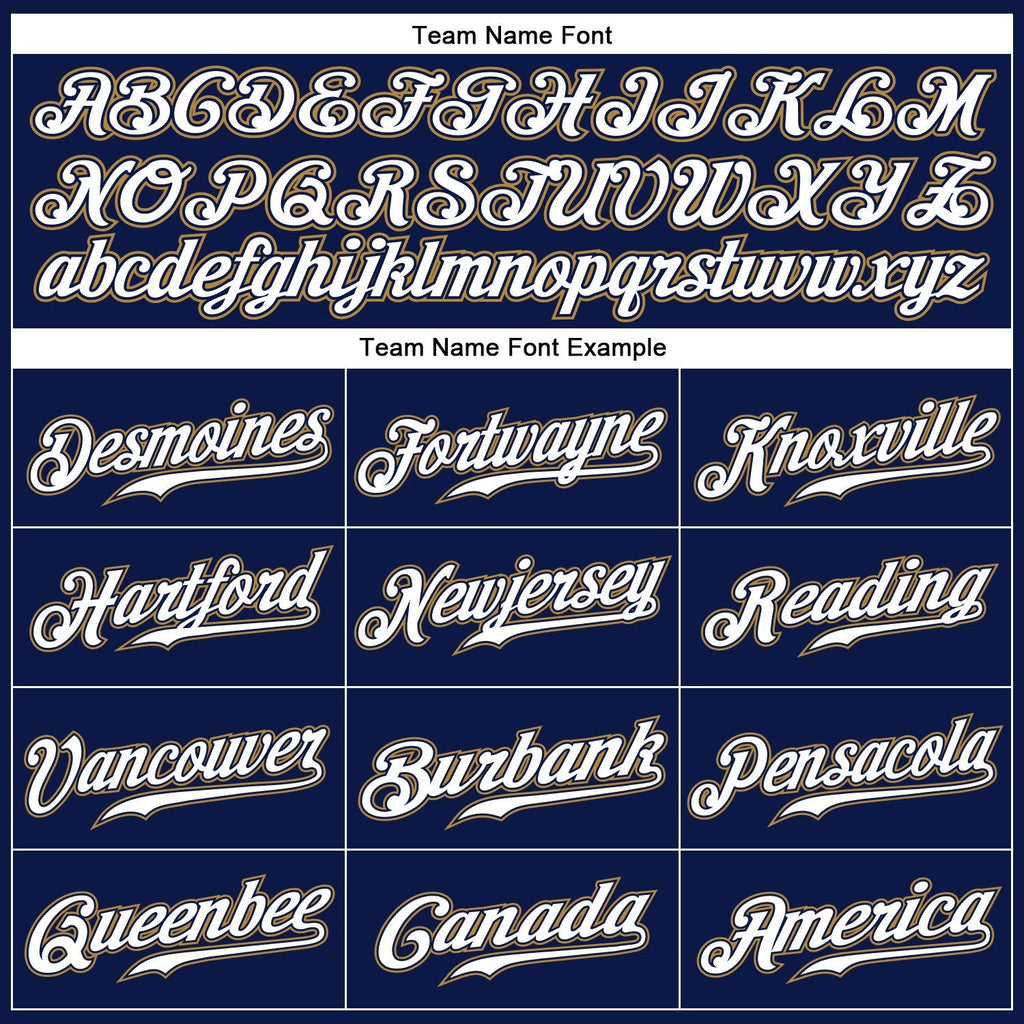 Custom Baseball Jersey - Navy White Pinstripe White-Old Gold
