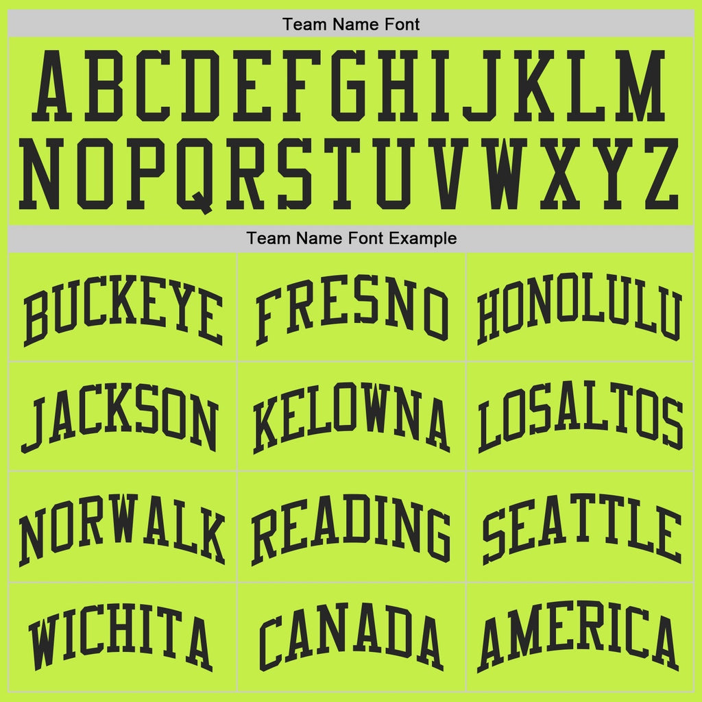Custom Basketball Jersey - Neon Green Black-White Throwback