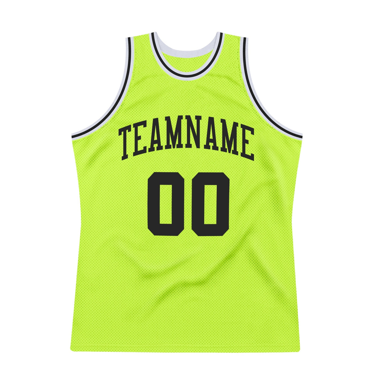 Custom Basketball Jersey - Neon Green Black-White Throwback