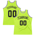 Custom Basketball Jersey - Neon Green Black-White Throwback