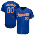 Custom Baseball Jersey - Royal Orange-White