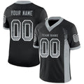 Custom Football Jersey - Black Silver-White Drift Fashion