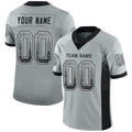 Custom Football Jersey - Silver Black-White Drift Fashion