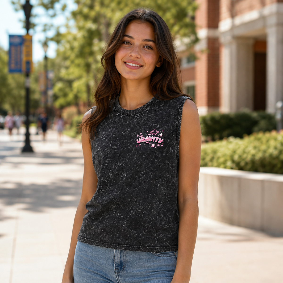 Ochaco Uraraka (Uravity) My Hero Academia Anime Tank Top - Uravity Zero Gravity Acid Wash Vest