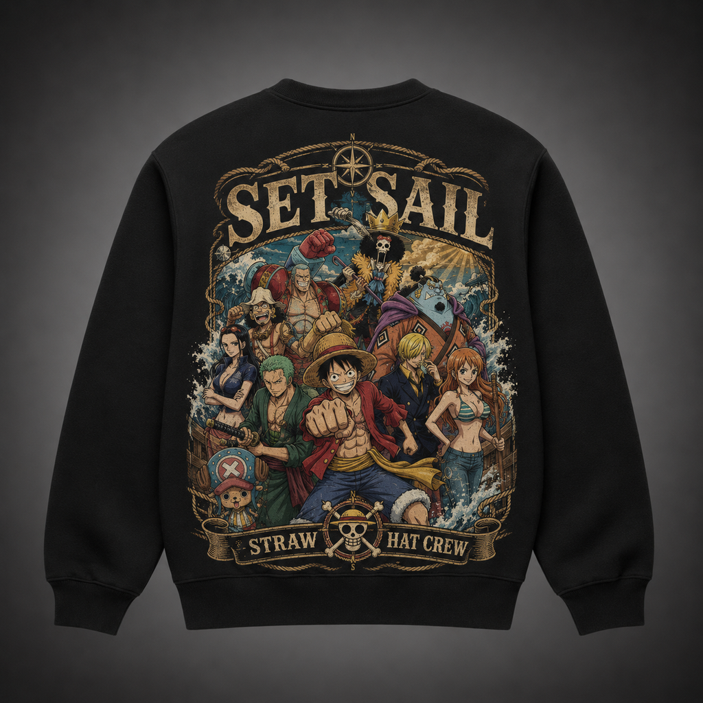 One Piece Anime Sweatshirt - Set Sail Crew