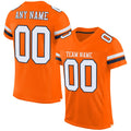 Custom Football Jersey - Orange White-Navy Mesh - Style Orange0041