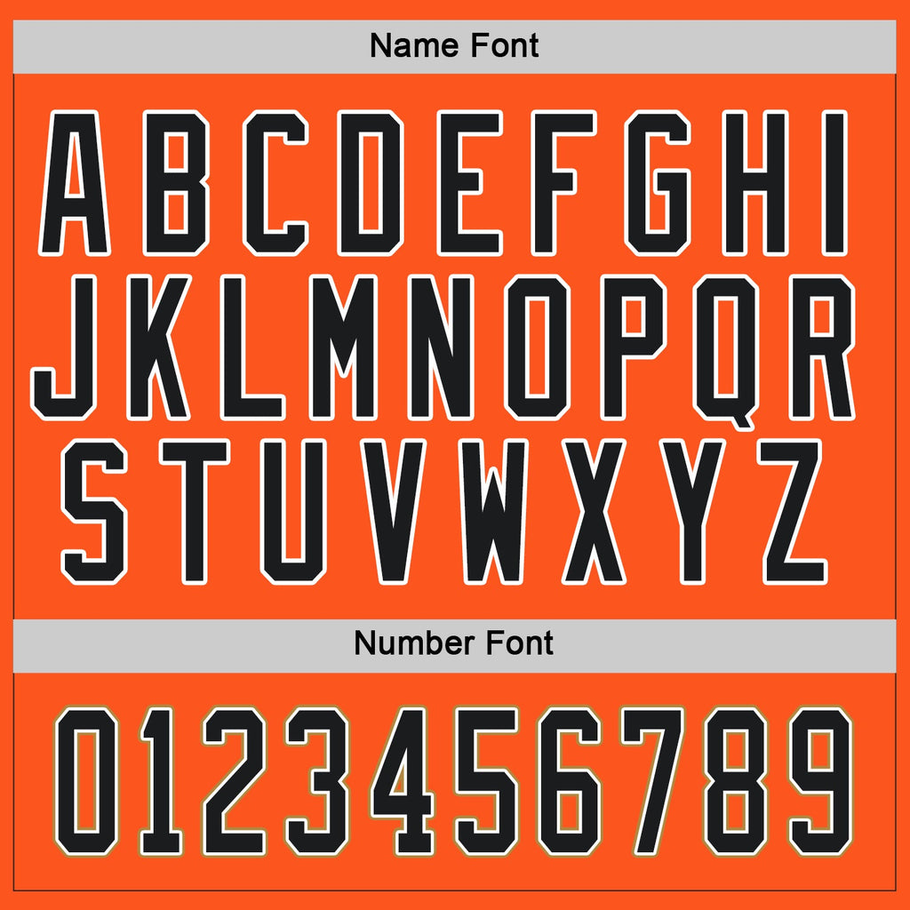 Custom Hockey Jersey - Orange Black-Old Gold