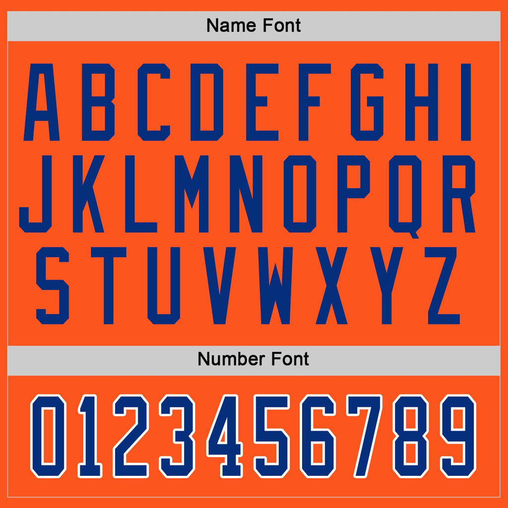 Custom Hockey Jersey - Orange Royal-White - Style Orange0145