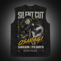 Osaragi Sakamoto Days Anime Tank Top - Silent Cut Acid Wash Vest