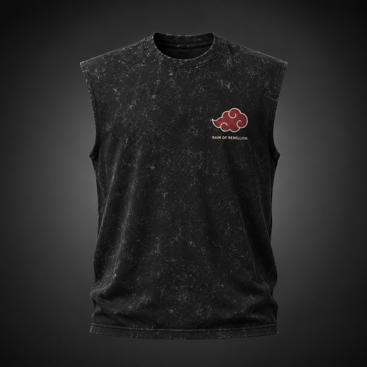 Pain Naruto Anime Tank Top - Rain Of Rebellion Acid Wash Vest
