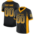 Custom Football Jersey - Black Gold-White Drift Fashion
