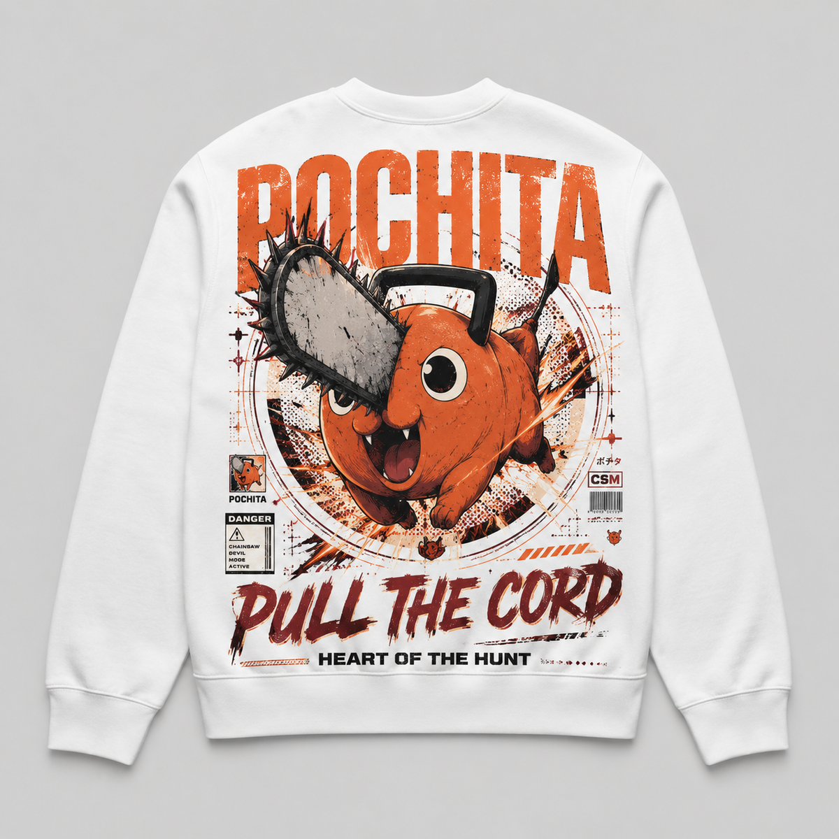 Pochita Chainsaw Man Anime Sweatshirt - Heart Of The Hunt