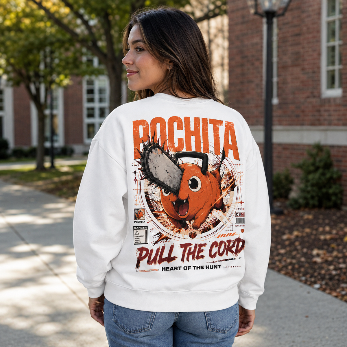 Pochita Chainsaw Man Anime Sweatshirt - Heart Of The Hunt