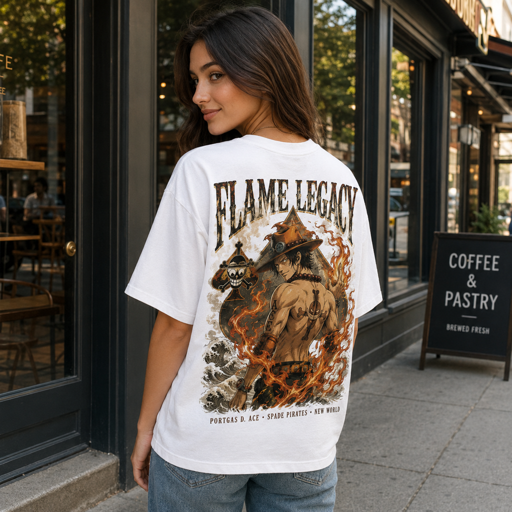 Portgas D. Ace One Piece Anime Graphic Tee - Flame Legacy