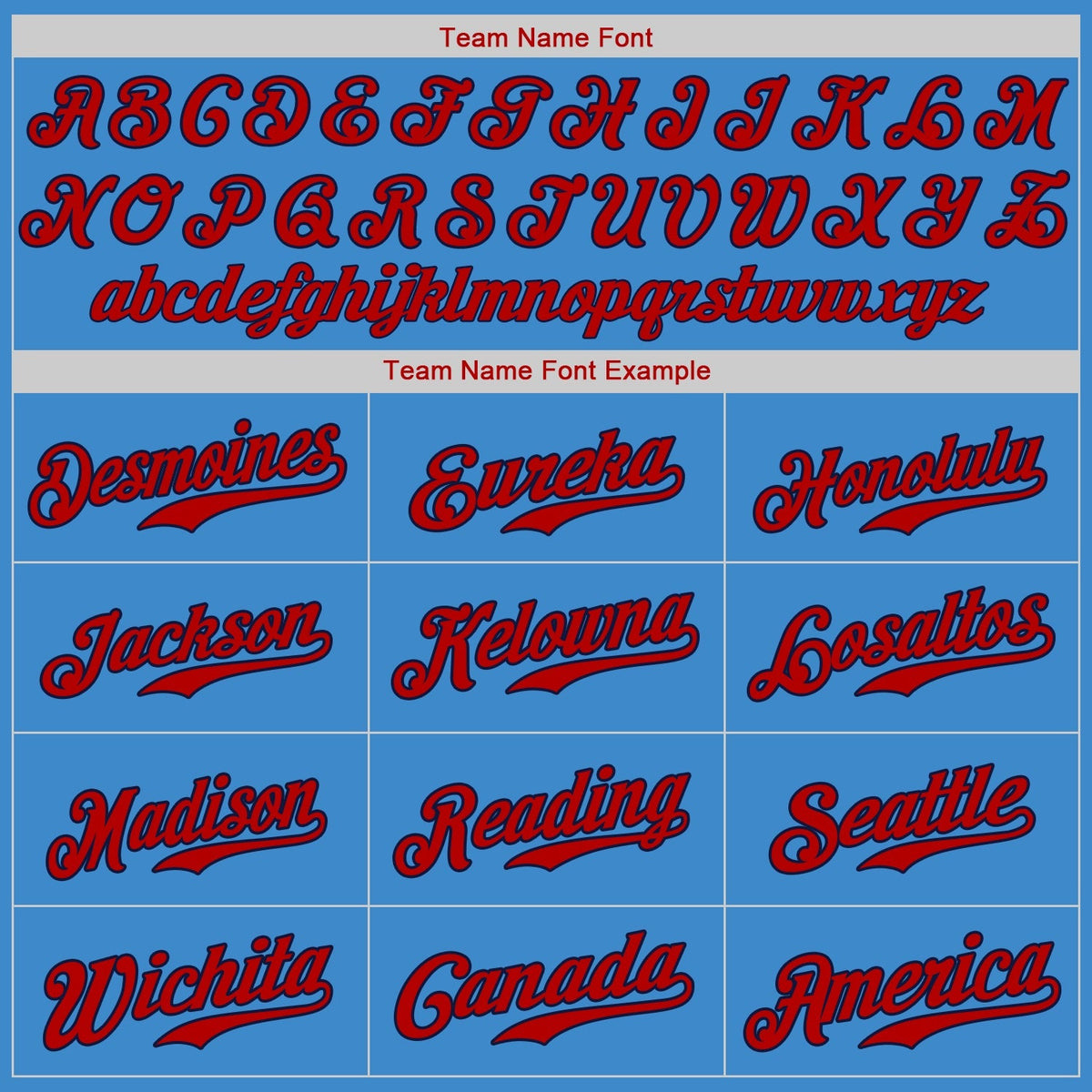 Custom Baseball Jersey - Powder Blue Red-Navy