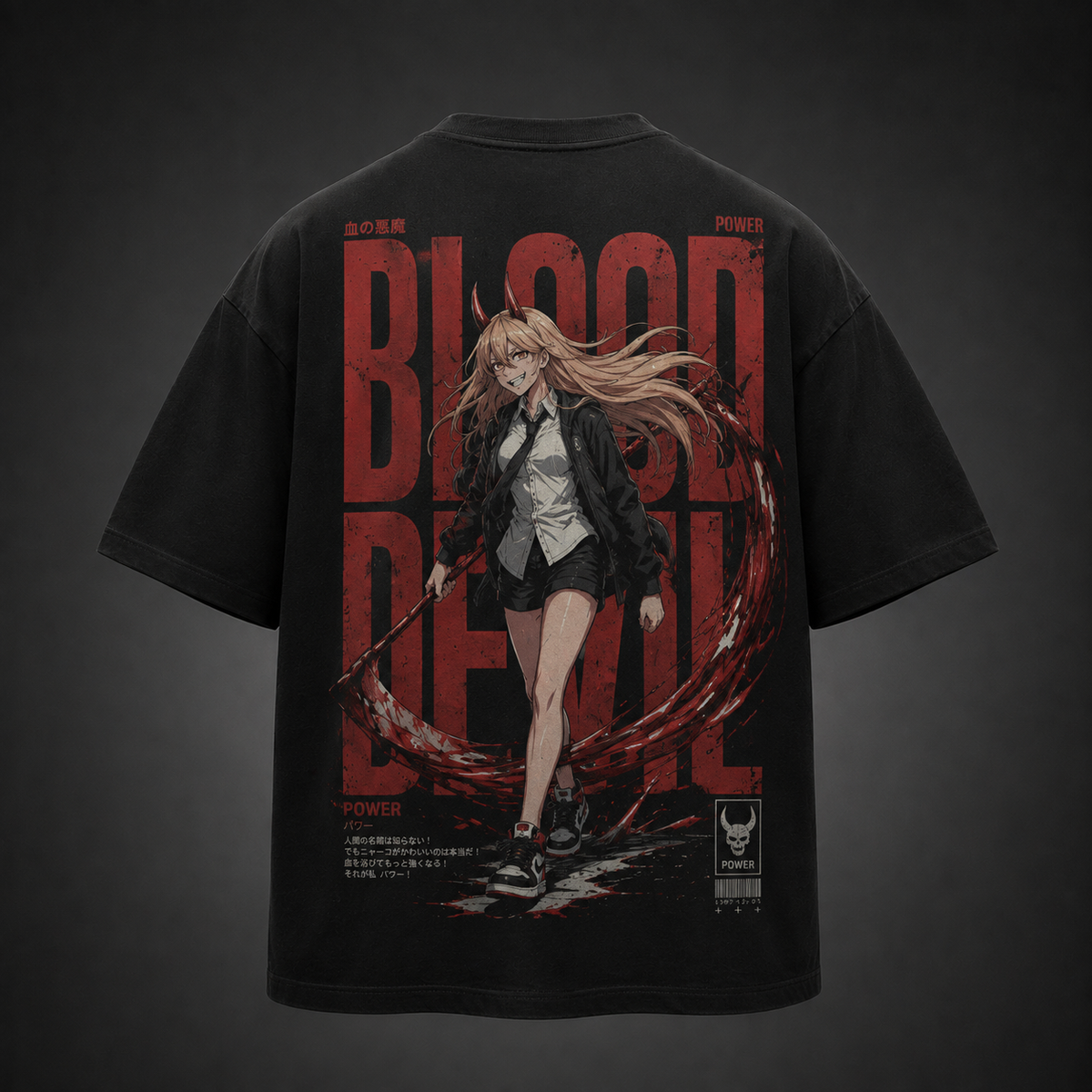 Power Chainsaw Man Anime Graphic Tee - Blood Devil