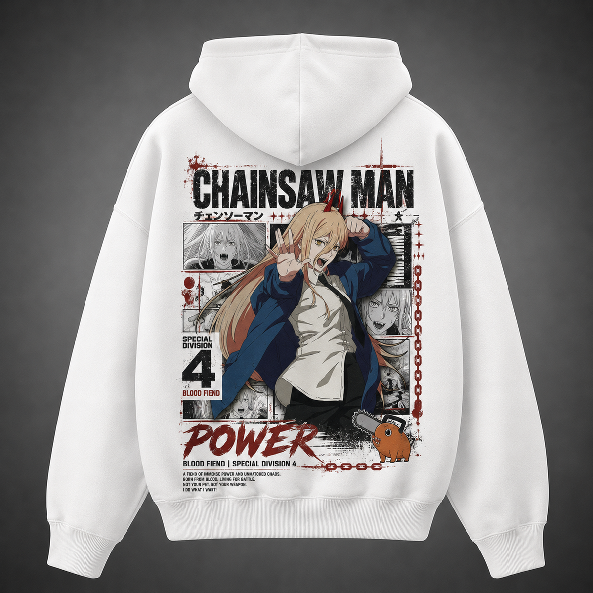 Power Chainsaw Man Anime Hoodie - Blood Fiend Power