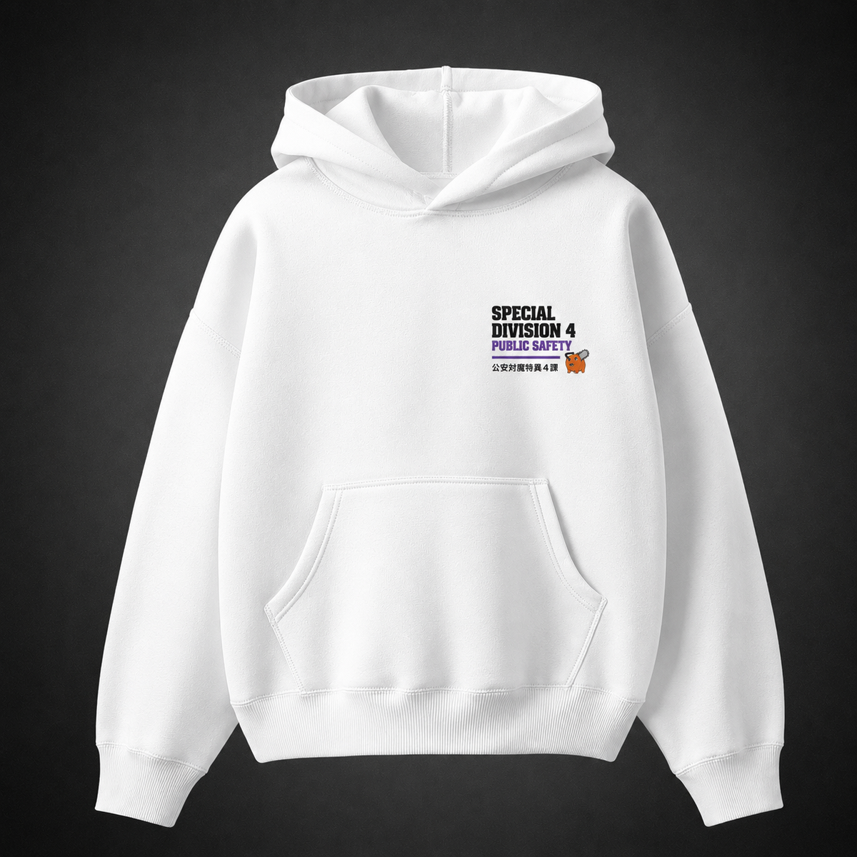 Power, Denji (Chainsaw Man Anime Hoodie -) Violet Manga Panels