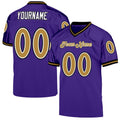 Custom Football Jersey - Purple Old Gold-Black Mesh Throwback