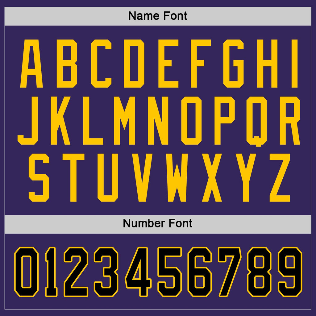 Custom Hockey Jersey - Purple Black-Gold - Style Purple0153