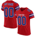Custom Football Jersey - Red Royal-White Mesh