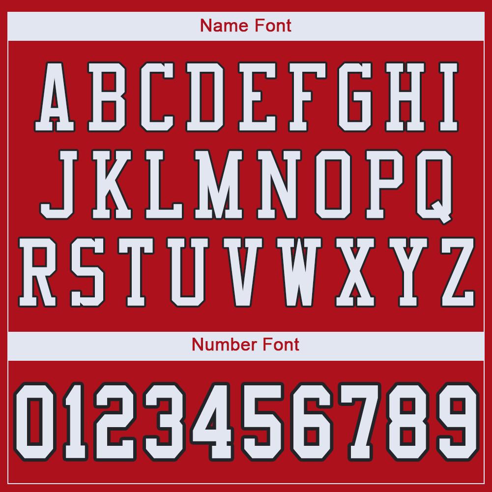 Custom Football Jersey - Red White-Black Mesh