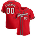 Custom Baseball Jersey - Red White-Black - Style Red0099