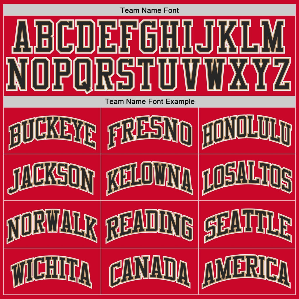 Custom Basketball Jersey - Red Black-White Throwback - Style Red0203