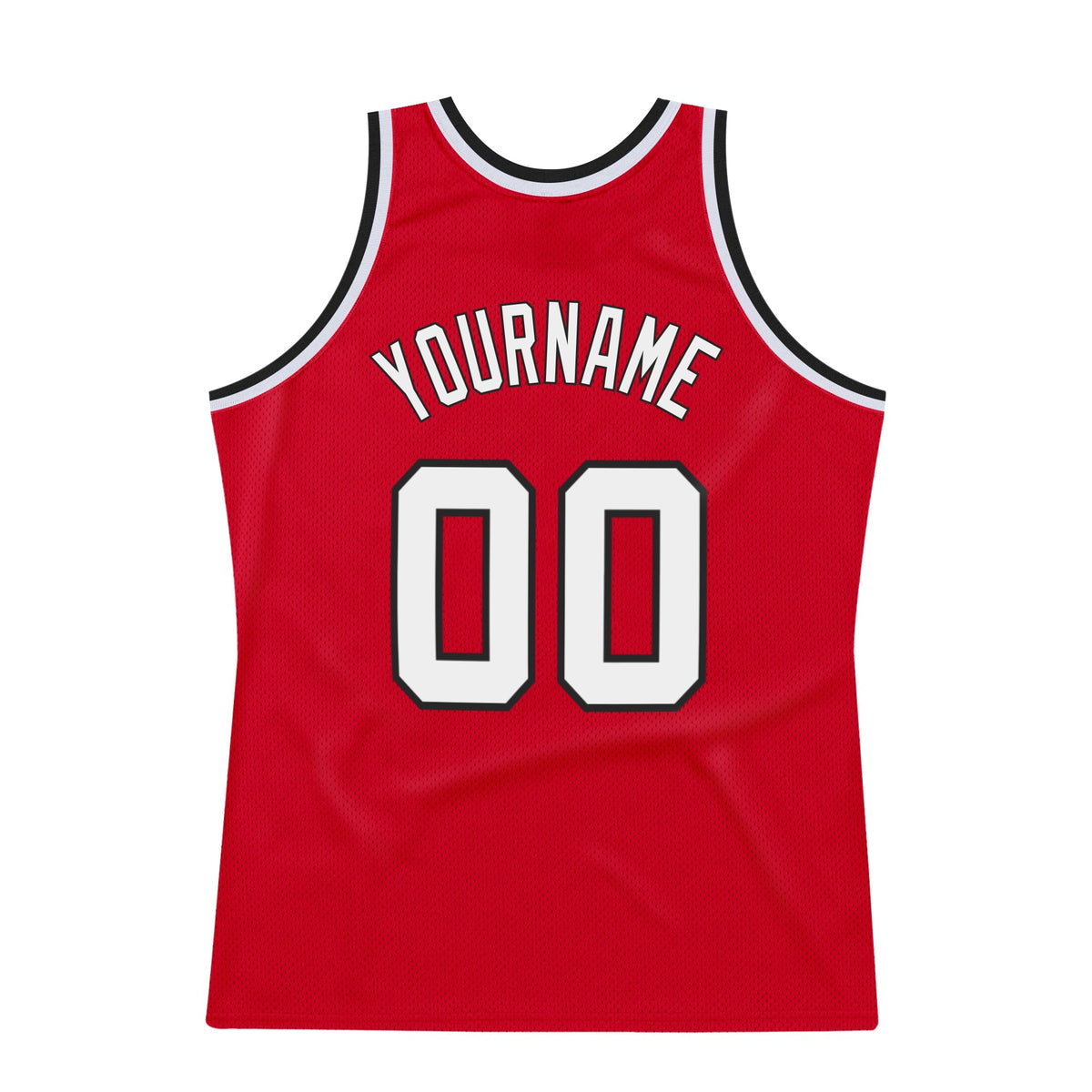 Custom Basketball Jersey - Red White-Black Throwback - Style Red0209