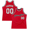 Custom Basketball Jersey - Red White-Black Throwback - Style Red0209