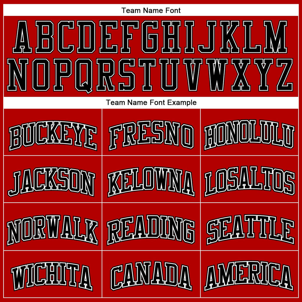 Custom Basketball Jersey - Red White Pinstripe Black-White