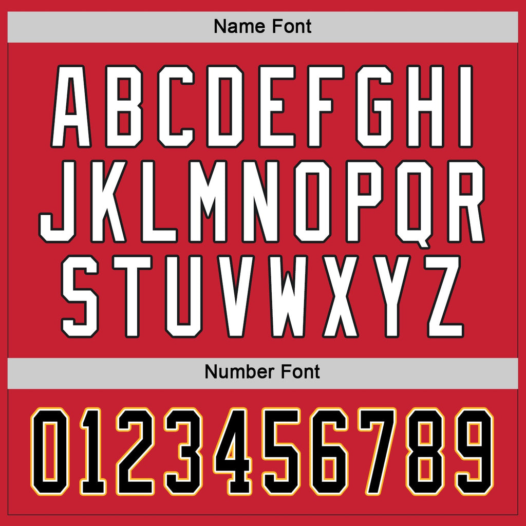 Custom Hockey Jersey - Red Black-Gold - Style Red0276
