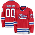Custom Hockey Jersey - Red White-Royal