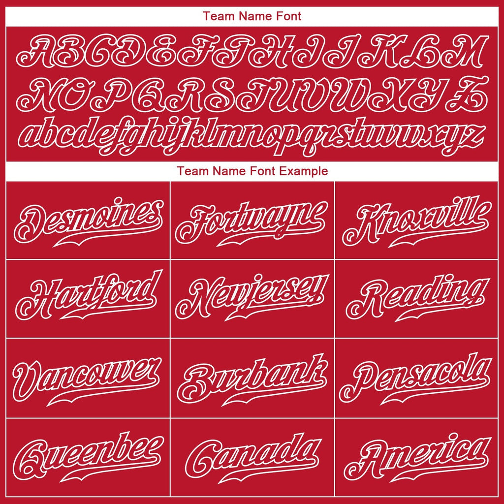 Custom Baseball Jersey - Red Red-White Christmas 3D