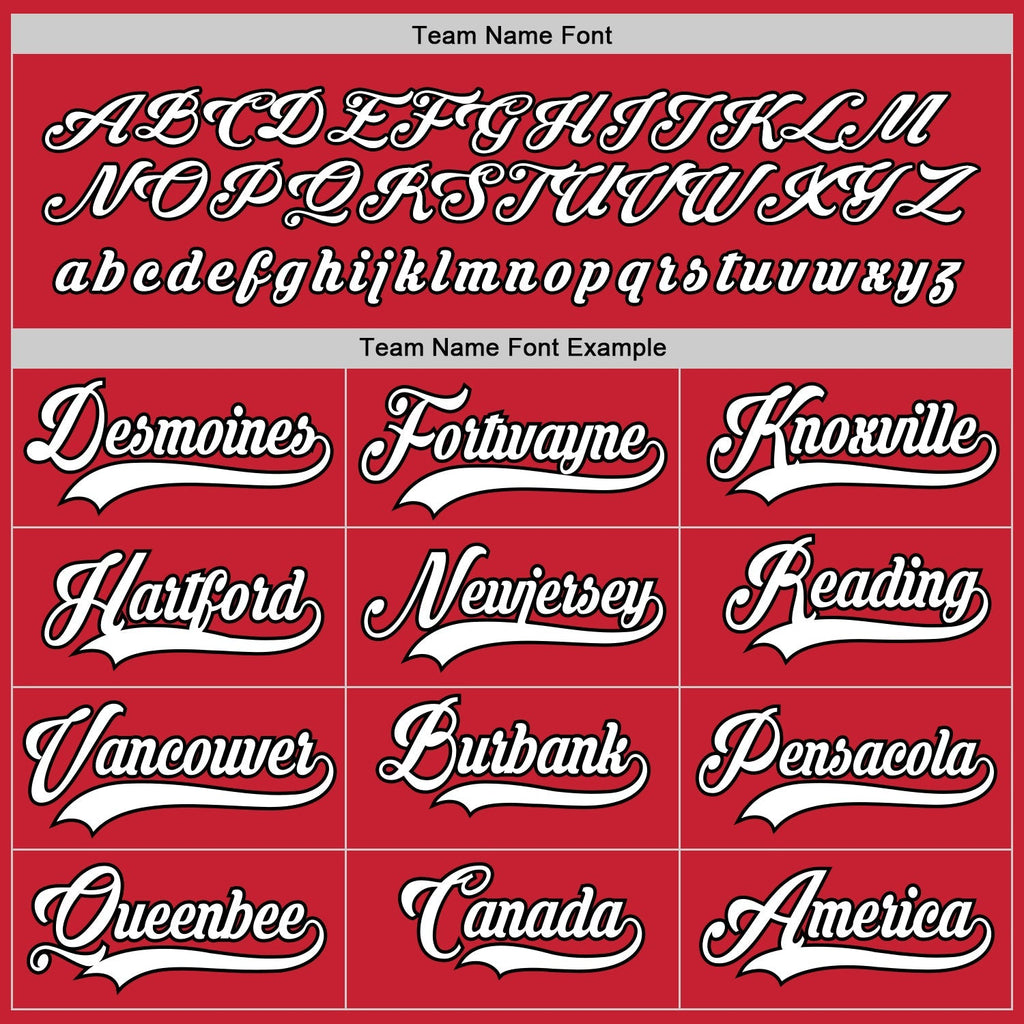 Custom Hockey Jersey - Red White-Black - Style Red0327