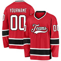 Custom Hockey Jersey - Red White-Black - Style Red0327