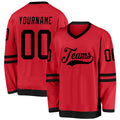 Custom Hockey Jersey - Red Black